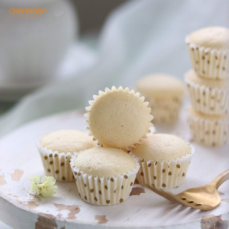 CHEFMADE Mini Muffin Pan, 20-Cavity Non-Stick Tiny Cupcake Pan Bakeware for Oven Baking (Champagne Gold) - Image 3